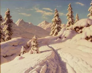 Janvier, Engadine by Ivan Fedorovich Choultse Oil Painting