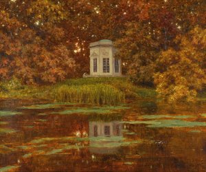 Pond in the Park at Versailles by Ivan Fedorovich Choultse Oil Painting