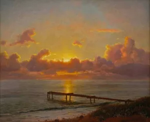 Soire Calme Mediterranee by Ivan Fedorovich Choultse Oil Painting