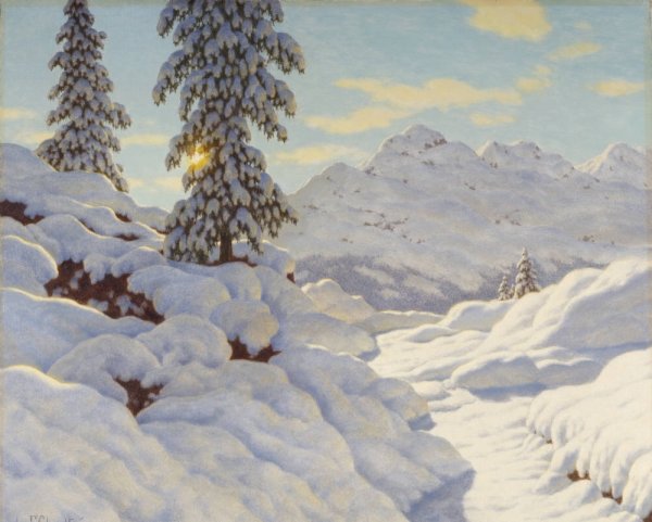Sun and Snow by Ivan Fedorovich Choultse - Hand-Painted Oil Painting Reproduction