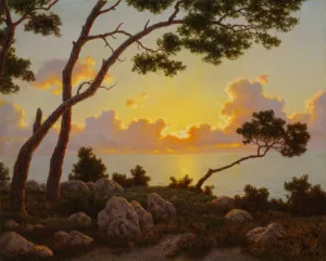 Sunrise, Capri by Ivan Fedorovich Choultse - Oil Painting Reproduction