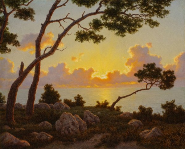 Sunrise, Capri by Ivan Fedorovich Choultse - Hand-Painted Oil Painting Reproduction