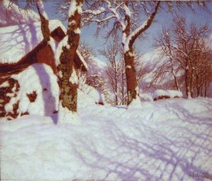 Winter Morning, Engadine by Ivan Fedorovich Choultse Oil Painting