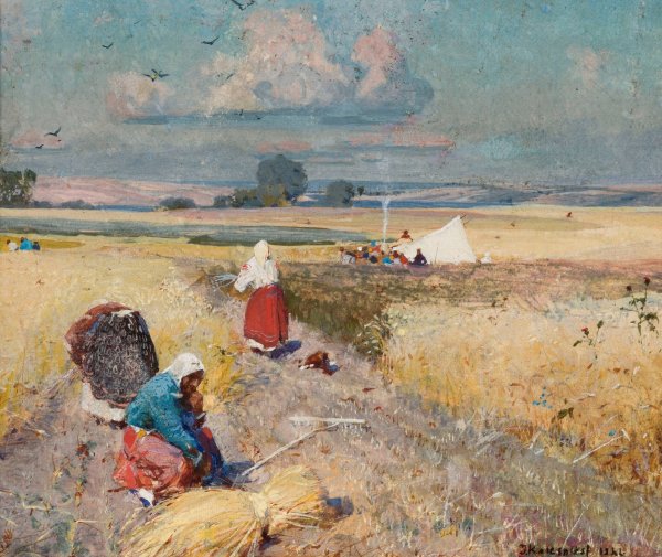 Main Product Photo of Harvest  Painting by Ivan Fedorovich Kolesnikov