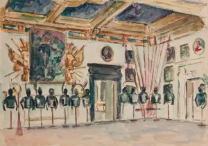 Sala Stolowa w Palacu w Podhorcach. by Ivan Ivanec Oil Painting