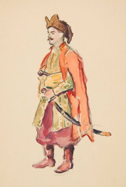 Main Product Photo of Studium postaci szlachcica z karabela  Painting by Ivan Ivanec
