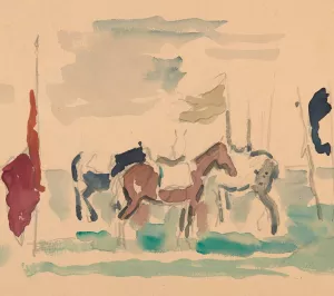 Szkic sceny historycznej Oil painting by Ivan Ivanec
