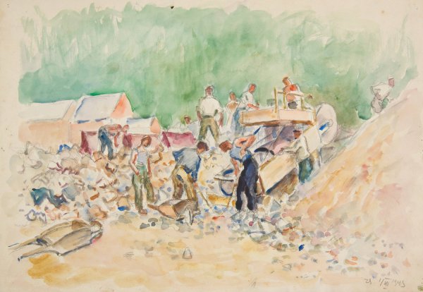 W kamieniolomie  by Ivan Ivanec - Hand-Painted Oil Painting Reproduction