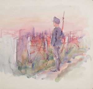 Zolnierz Legionu Ukrainskich Strzelcow Siczowych by Ivan Ivanec Oil Painting