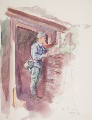 Zolnierz Legionu Ukrainskich Strzelcow Siczowych by Ivan Ivanec Oil Painting