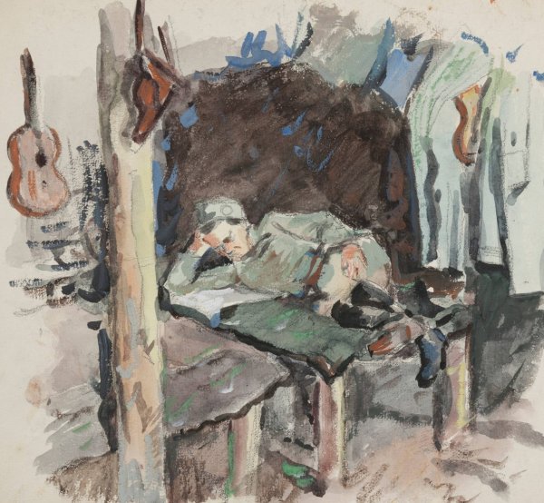 Zolnierz Legionu Ukrainskich Strzelcow Siczowych  by Ivan Ivanec - Hand-Painted Oil Painting Reproduction