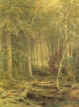 Backwoods painting by Ivan Ivanovich Shishkin