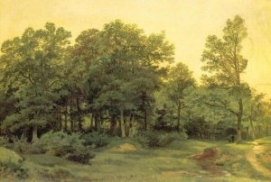 Deciduous Forest by Ivan Ivanovich Shishkin Oil Painting