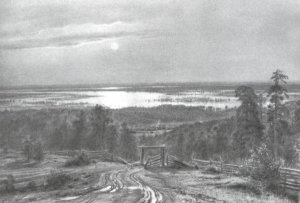 Flood like sea Oil painting by Ivan Ivanovich Shishkin