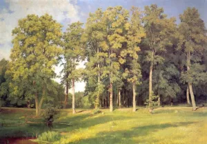Grove Near Pond by Ivan Ivanovich Shishkin - Oil Painting Reproduction