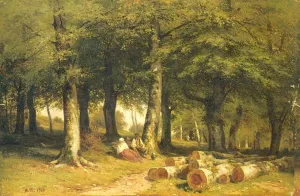 In Grove by Ivan Ivanovich Shishkin - Oil Painting Reproduction