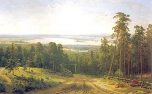 Kama Near Elabuga Oil painting by Ivan Ivanovich Shishkin
