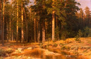 Mast-Tree grove by Ivan Ivanovich Shishkin Oil Painting