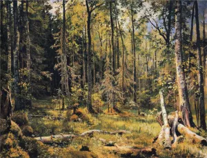 Mixed Forest by Ivan Ivanovich Shishkin Oil Painting