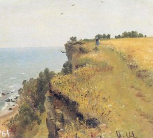 Near Coast of Gulf of Finland Study by Ivan Ivanovich Shishkin Oil Painting