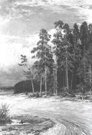 On Edge of Piny Wood Oil painting by Ivan Ivanovich Shishkin