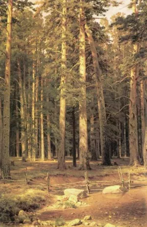 Ship Timber Grove by Ivan Ivanovich Shishkin - Oil Painting Reproduction
