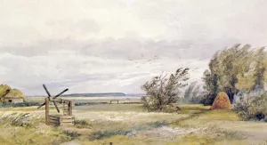 Shmelevka, Windy Day by Ivan Ivanovich Shishkin Oil Painting