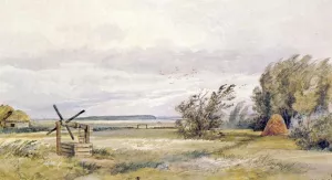 Shmelevka, Windy Day Oil painting by Ivan Ivanovich Shishkin