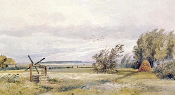 Main Product Photo of Shmelevka, Windy Day Painting by Ivan Ivanovich Shishkin