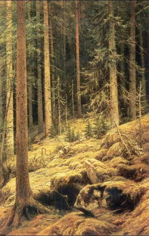 Thickets by Ivan Ivanovich Shishkin - Oil Painting Reproduction