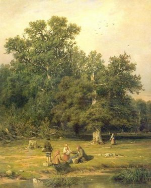 To Go for Mushrooms by Ivan Ivanovich Shishkin Oil Painting