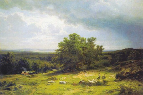 View Near Dusseldorf by Ivan Ivanovich Shishkin - Hand-Painted Oil Painting Reproduction