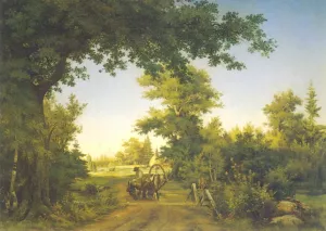 View Near Petersburg by Ivan Ivanovich Shishkin Oil Painting