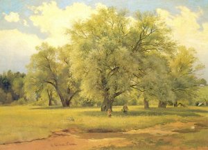 Willows Alight a Sun Oil painting by Ivan Ivanovich Shishkin