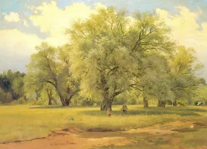 Willows Alight a Sun Oil painting by Ivan Ivanovich Shishkin