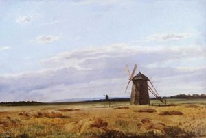 Windmill Afield by Ivan Ivanovich Shishkin Oil Painting