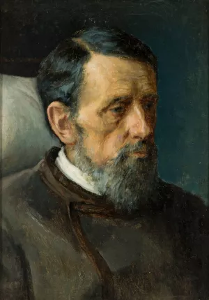 Portrait of a man Oil painting by Ivan Kramskoi