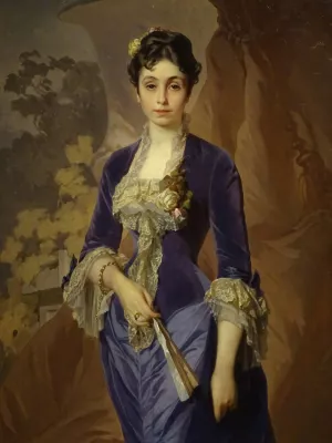 Portrait Of Princess Maria G. Rayevskaya by Ivan Makarov Oil Painting