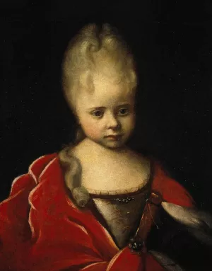 Portrait of Grand Duchess Yelizaveta Petrovna as a Child painting by Ivan Nikitich Nikitin