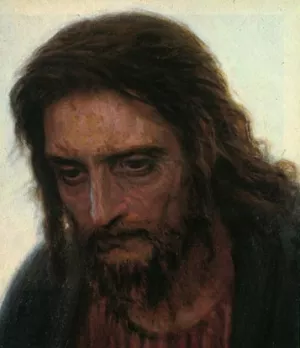 Christ in the Wilderness Detail by Ivan Nikolaevich Kramskoy - Oil Painting Reproduction
