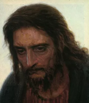 Christ in the Wilderness Detail Oil painting by Ivan Nikolaevich Kramskoy