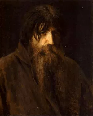 Head of an Old Peasant study Oil painting by Ivan Nikolaevich Kramskoy