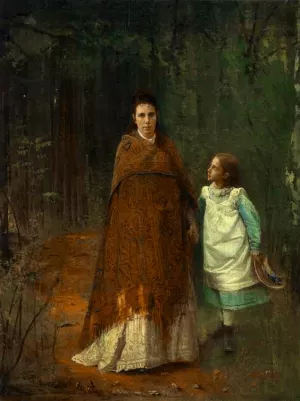 In the Park painting by Ivan Nikolaevich Kramskoy