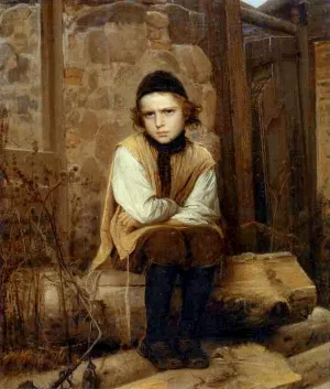 Insulted Jewish Boy Oil painting by Ivan Nikolaevich Kramskoy