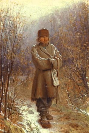 Meditator Oil painting by Ivan Nikolaevich Kramskoy