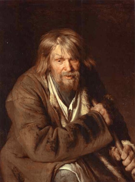 Portrait of an Old Peasant study by Ivan Nikolaevich Kramskoy - Hand-Painted Oil Painting Reproduction