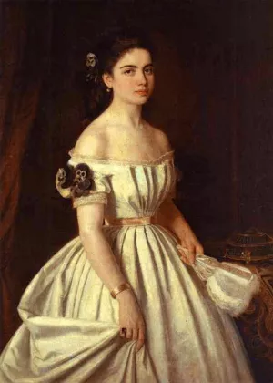 Portrait of E. Vasilchikova by Ivan Nikolaevich Kramskoy - Oil Painting Reproduction