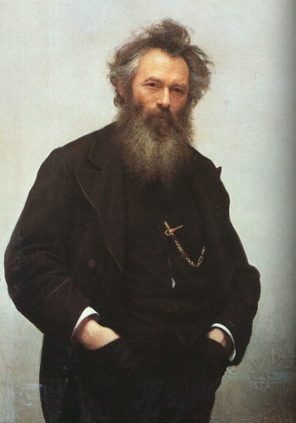 Portrait of Ivan I. Shishkin by Ivan Nikolaevich Kramskoy - Hand-Painted Oil Painting Reproduction