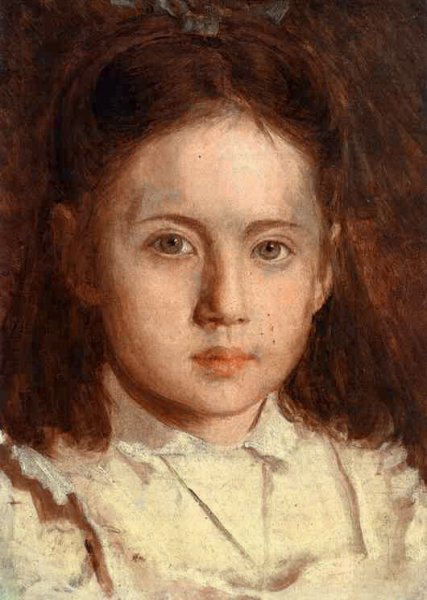 Portrait of Sonya Kramskaya, the Artist's Daughter by Ivan Nikolaevich Kramskoy - Hand-Painted Oil Painting Reproduction