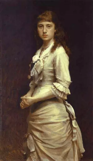 Portrait of Sophia Kramskaya, the Artist's Daughter by Ivan Nikolaevich Kramskoy Oil Painting